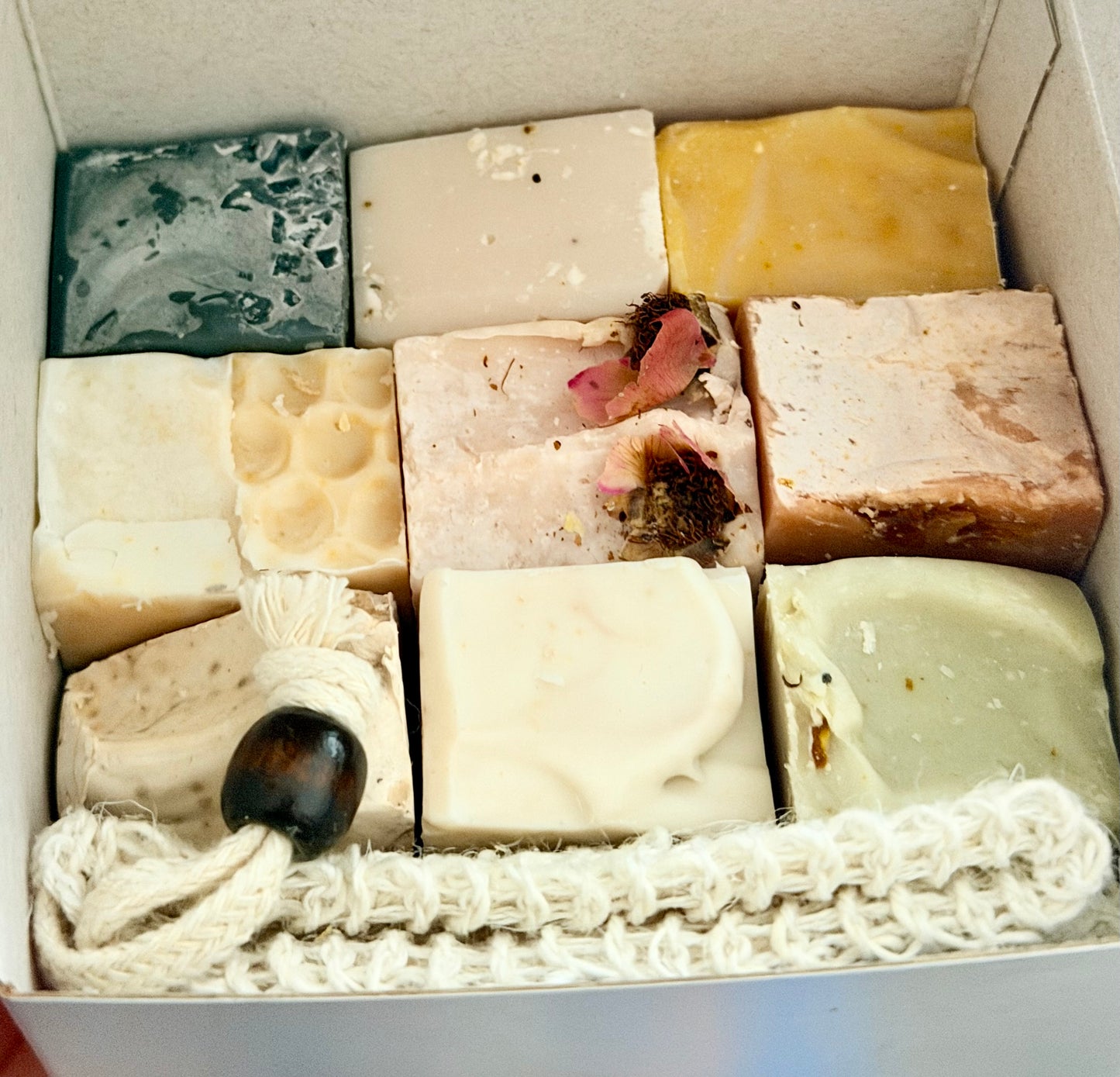 Soap Sampler Box (9 Bars + Free Sisal Bag)